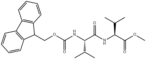 methyl (2S)-2-[[(2S)-2-(9H-fluoren-9-ylmethoxycarbonylamino)-3-methylbutanoyl]amino]-3-methylbutanoate 结构式