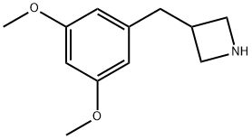 3-(3,5-二甲氧基苄基)氮杂环丁烷 结构式