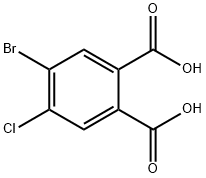 4-溴-5-氯邻苯二甲酸 结构式