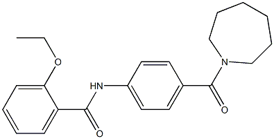 N-[4-(1-azepanylcarbonyl)phenyl]-2-ethoxybenzamide 结构式