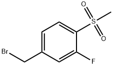 3-FLUORO-4-(METHYLSULPHONYL)BENZYL BROMIDE 结构式