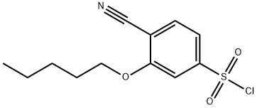 4-Cyano-3-pentyloxybenzenesulfonyl chloride 结构式