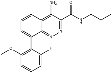 3-CinnolinecarboxaMide, 4-aMino-8-(2-fluoro-6-Methoxyphenyl)-N-propyl- 结构式