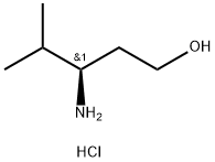 (R)-3-氨基-4-甲基-1-戊醇盐酸盐 结构式