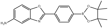 2-[4-(4,4,5,5-TETRAMETHYL-1,3,2-DIOXABOROLAN-2-YL)PHENYL]-5-BENZOXAZOLAMINE 结构式