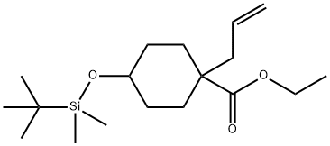 ETHYL 1-ALLYL-4-(TERT-BUTYLDIMETHYLSILYLOXY)CYCLOHEXANECARBOXYLATE 结构式