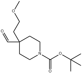 TERT-BUTYL 4-FORMYL-4-(2-METHOXYETHYL)PIPERIDINE-1-CARBOXYLATE 结构式