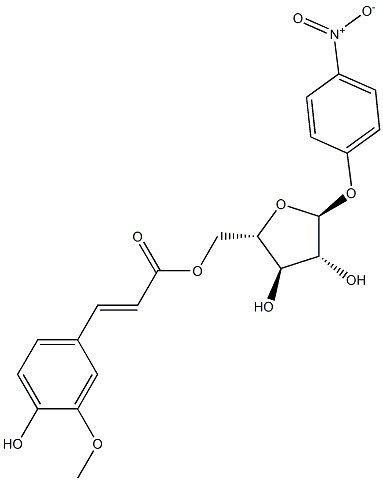 4-Nitrophenyl 5-O-trans-feruloyl-a-L-arabinofuranoside 结构式