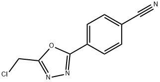 4-[5-(氯甲基)-1,3,4-噁二唑-2-基]苯甲腈 结构式