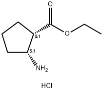 (1S,2R)-2-氨基环戊烷-1-羧酸乙酯盐酸盐 结构式