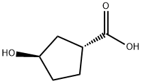 (1R,3R)3-羟基环戊酸 结构式