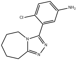 4-CHLORO-3-(6,7,8,9-TETRAHYDRO-5H-[1,2,4]TRIAZOLO[4,3-A]AZEPIN-3-YL)ANILINE 结构式