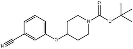 tert-butyl 4-(3-cyanophenoxy)piperidine-1-carboxylate 结构式