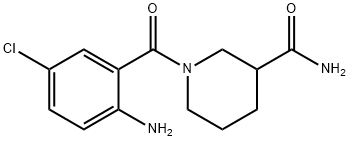 1-(2-amino-5-chlorobenzoyl)piperidine-3-carboxamide 结构式
