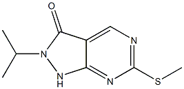 2-isopropyl-6-(methylthio)-1H-pyrazolo[3,4-d]pyrimidin-3(2H)-one 结构式