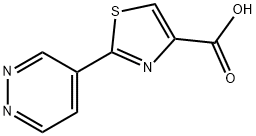 2-(哒嗪-4-基)噻唑-4-羧酸 结构式
