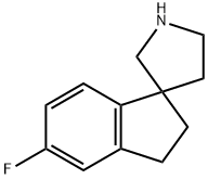 5-fluoro-2,3-dihydrospiro[indene-1,3'-pyrrolidine] 结构式