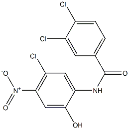 3,4-dichloro-N-(5-chloro-2-hydroxy-4-nitrophenyl)benzamide 结构式