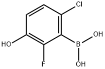 6-氯-2-氟-3-羟基苯硼酸 结构式