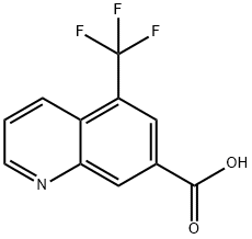 5-(三氟甲基)喹啉-7-羧酸 结构式