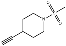 4-ETHYNYL-1-(METHYLSULFONYL)PIPERIDINE 结构式