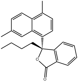 (S)-(-)-3-(4,7-Dimethyl-1-Naphthyl)-3-Butylphthalide 结构式