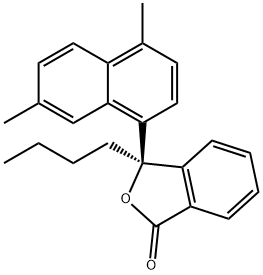 (R)-(+)-3-(4,7-Dimethyl-1-Naphthyl)-3-Butylphthalide 结构式