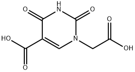 化合物 5-CARBOXY-3,4-DIHYDRO-2,4-DIOXO-1(2H)-PYRIMIDINE ACETIC ACID 结构式