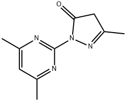 1-(4,6-dimethylpyrimidin-2-yl)-3-methyl-4,5-dihydro-1H-pyrazol-5-one 结构式