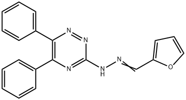 2-furaldehyde (5,6-diphenyl-1,2,4-triazin-3-yl)hydrazone 结构式