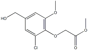 methyl 2-[2-chloro-4-(hydroxymethyl)-6-methoxyphenoxy]acetate 结构式