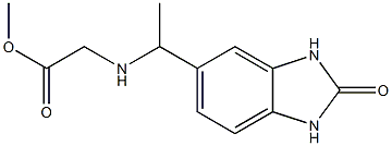 methyl 2-{[1-(2-oxo-2,3-dihydro-1H-1,3-benzodiazol-5-yl)ethyl]amino}acetate 结构式