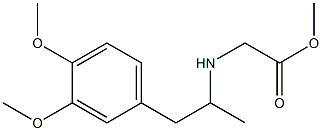 methyl 2-{[1-(3,4-dimethoxyphenyl)propan-2-yl]amino}acetate 结构式