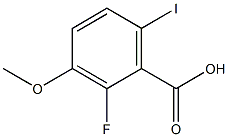 2-氟-6-碘代-3-甲氧基苯甲酸 结构式