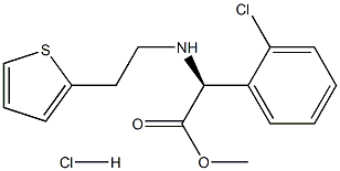 S-(+)-ALPHA-(2-噻吩乙胺基)(2-氯苯基)乙酸甲酯盐酸盐 结构式