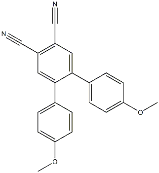 4,4''-dimethoxy-[1,1':2',1''-terphenyl]-4',5'-dicarbonitrile 结构式