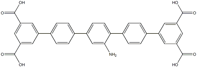 2''-amino-[1,1':4',1'':4'',1''':4''',1''''-quinquephenyl]-3,3'''',5,5''''-tetracarboxylic acid 结构式