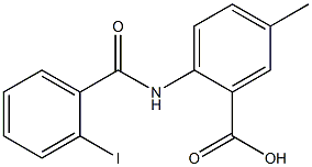 2-[(2-iodobenzoyl)amino]-5-methylbenzoic acid 结构式