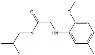 2-[(2-methoxy-5-methylphenyl)amino]-N-(2-methylpropyl)acetamide 结构式