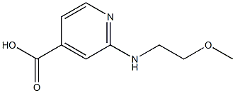 2-[(2-methoxyethyl)amino]pyridine-4-carboxylic acid 结构式