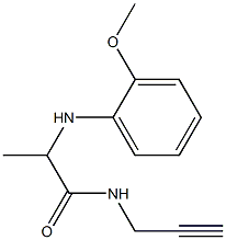 2-[(2-methoxyphenyl)amino]-N-(prop-2-yn-1-yl)propanamide 结构式