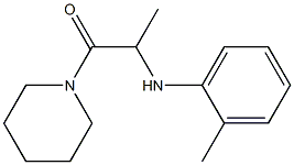 2-[(2-methylphenyl)amino]-1-(piperidin-1-yl)propan-1-one 结构式