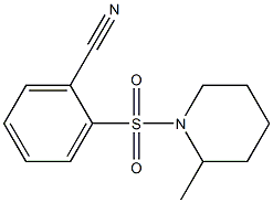 2-[(2-methylpiperidin-1-yl)sulfonyl]benzonitrile 结构式