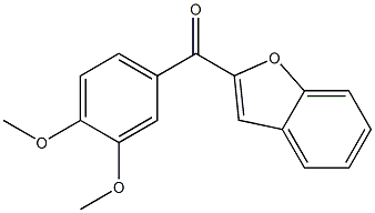 2-[(3,4-dimethoxyphenyl)carbonyl]-1-benzofuran 结构式