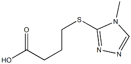 4-[(4-methyl-4H-1,2,4-triazol-3-yl)sulfanyl]butanoic acid 结构式