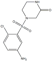 4-[(5-amino-2-chlorobenzene)sulfonyl]piperazin-2-one 结构式