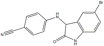 4-[(5-bromo-2-oxo-2,3-dihydro-1H-indol-3-yl)amino]benzonitrile 结构式