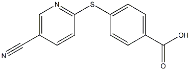 4-[(5-cyanopyridin-2-yl)thio]benzoic acid 结构式