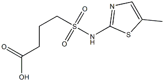 4-[(5-methyl-1,3-thiazol-2-yl)sulfamoyl]butanoic acid 结构式