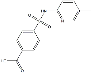 4-[(5-methylpyridin-2-yl)sulfamoyl]benzoic acid 结构式